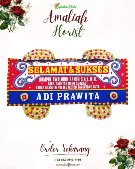 Papan Bunga Ucapan Selamat Kaserangan